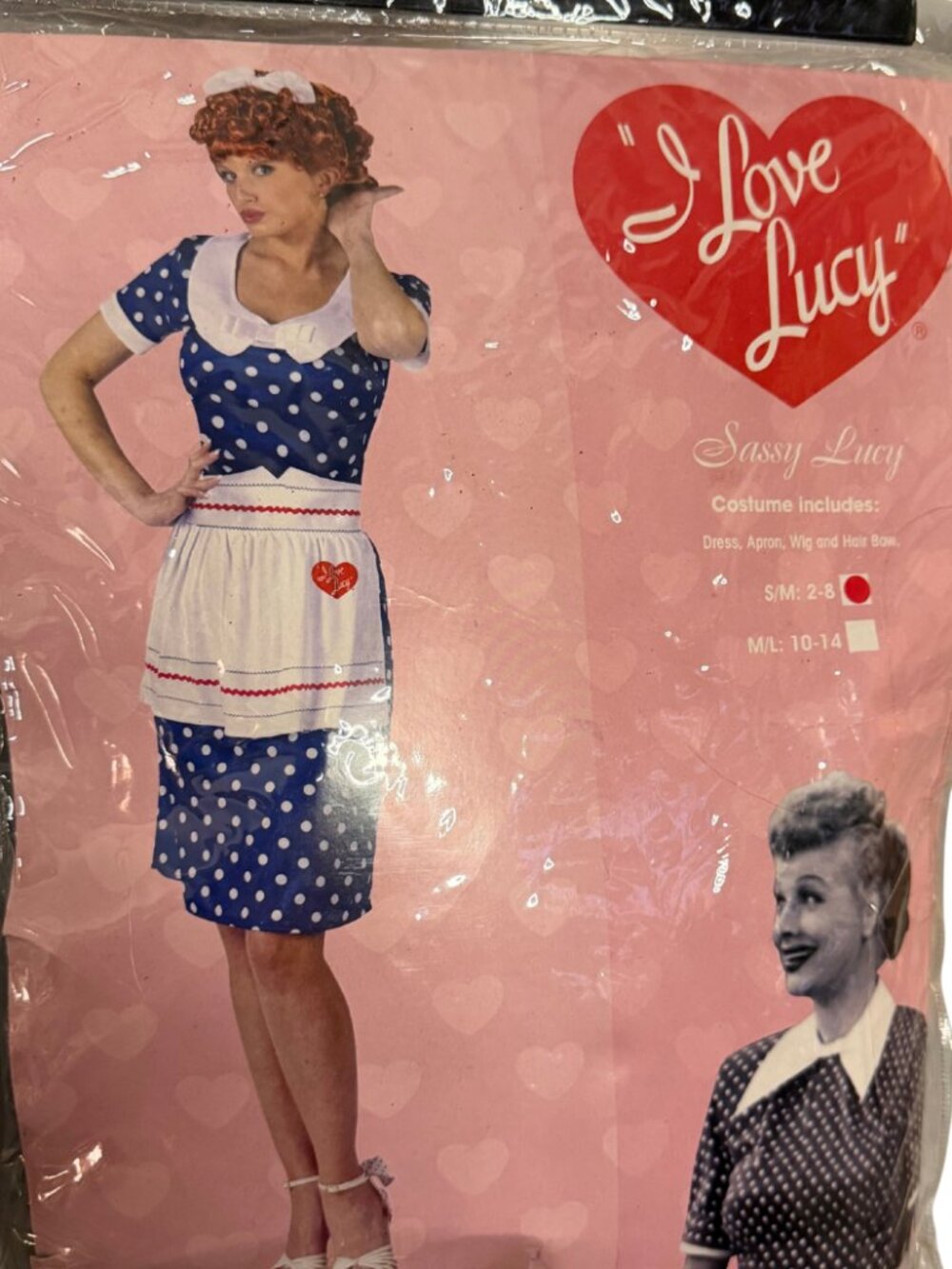I Love Lucy - Lucy Costume - Worn Once - Size - Small womens - dress, apron, wig
